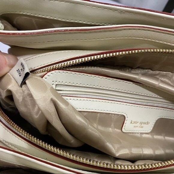 Kate Spade Park Slope Short Eliza Cream Leather Satchel - Picture 13 of 15